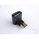 OTG USB adapter Type-C (M) to Type-A (F), USB 3.x, angled