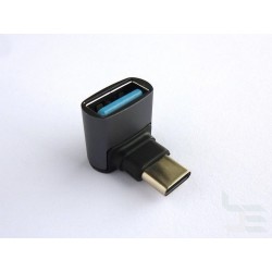 OTG USB адаптер Type-C (М) към Type-A (Ж), USB 3.x, ъглов