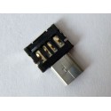 Адаптер OTG Micro-B USB към USB за телефони и таблети