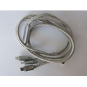 USB захранващ кабел 3 in 1 micro USB and Lightning, нов