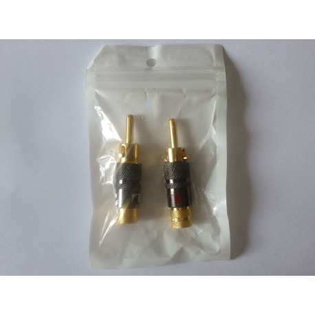 Nakamichi RTW842800M set of 2 male audio jack (connector), banana plug, new