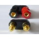 Couple female audio jack (connector), banana plug, new