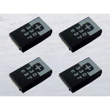 Комплект SMD танталови кондензатори 2R5TPE330M9, 330µF, 2.5V, POSCAP, 4 броя