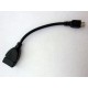 Cable OTG Micro-B USB to USB, 10 cm, for phones and tablets