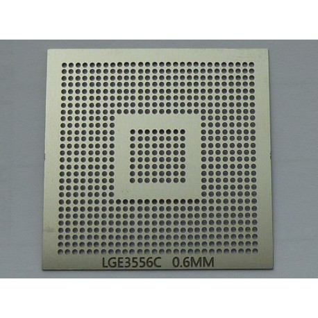 Шаблон (stencil, стенсил) chip size LGE3556C за ребол (reball) на BGA чипове