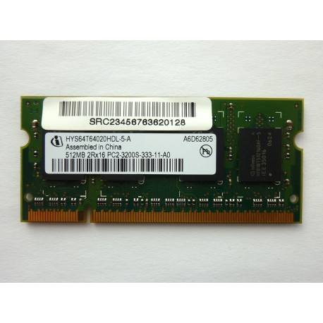 RAM memory Infineon 512MB DDR2 400MHz 1.8V SO-DIMM, used