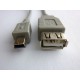 Cable adapter Mini USB to USB, 13 cm