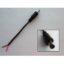 DC power cable with jack 5.5x2.1mm, 10cm