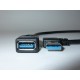 Extension cable USB 3.0 Type-A, angled left, 22cm