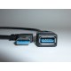 Extension cable USB 3.0 Type-A, angled right, 22cm