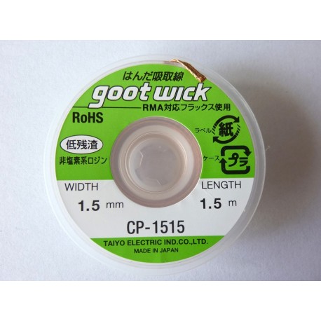 Desoldering wick Goot Wick CP-1515, high quality, original