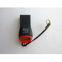 Card reader for microSD memory cards