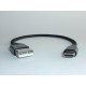 Кабел за зареждане и данни USB Type-C към Type-A, 25см