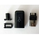 Micro-B USB plug (connector male) MIC-29 for cable mounting