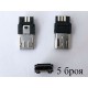 Micro-B USB plug (connector male) MIC-29 for cable mounting, 5 pcs