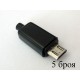 Micro-B USB букса (конектор мъжки) MIC-29 за монтаж към кабел, 5 броя