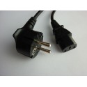 AC power cable SCHUKO angled to C13, 1.5m (3x0.75)