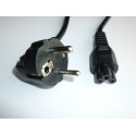 AC power cable SCHUKO angled to C5 (3-pin), 1.5m (3x0.75)