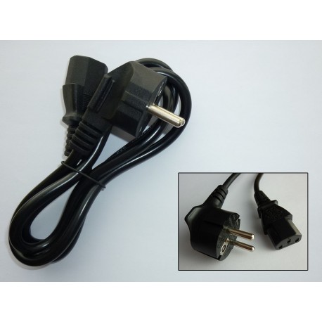 AC power cable SCHUKO angled to C13, 1.2m