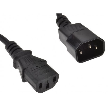 AC power cable extender C14 to C13, 1.8m (3x0.75)