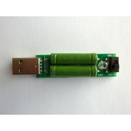 USB load (resistance) 1A 2A to test batteries and chargers