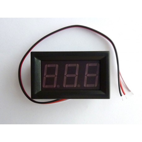 DC digital voltmeter, 30V, with LED display and separate power supply