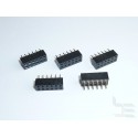 Pin header connector 2.0mm 2x6 female, for PCB mounting THT, 5 pieces