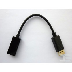 Видео кабел преходник DisplayPort към HDMI Type A (М-Ж), 15см