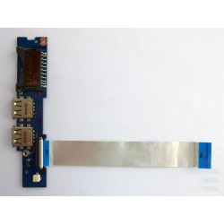 PCB board BA92-10598A with power button, USB connectors and card reader for Samsung, used