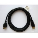 USB кабел удължител Type-A (М) към Type-A (Ж), USB 2.0, 1.8м