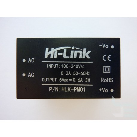 AC-DC захранващ модул Hi-Link HLK-PM01, 5V 3W