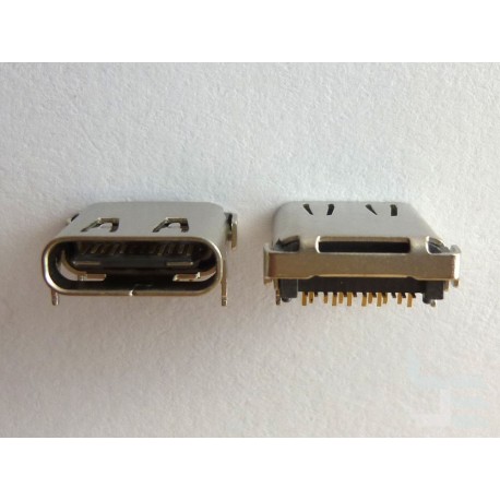 Type-C USB connector TC-12, female, 6+6+12 pins, for mounting on PCB