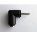 DC power connector adapter 5.5x2.1mm to 3.0x1.1mm, angled