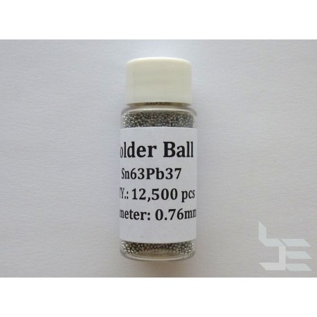 Lead balls (Soldering Balls) Sn63/Pb37, 0.76mm, 12 500 pcs