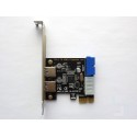 USB 3.x контролер 2+2 USB порта към PCI-E x1 конектор