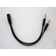 Audio cable splitter 3.5mm 4-pin (F) to 2 x 3.5mm 3-pin (M), 15cm