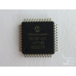 Чип Microchip PIC18F452-I/PT (TQFP44), microcontroller with analog-to-digital converter, нов