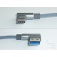 USB cable Type-C (M) angled to Type-A (M) angled, USB 2.0, 1m