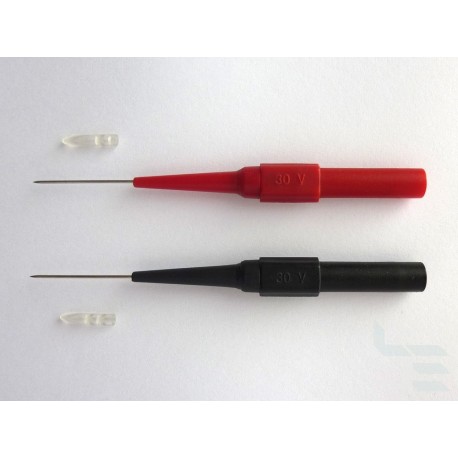 Test probes with needle tip 1.0mm and connectors 4mm banana, 2 pieces