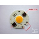 COB LED module 5W warm white with 220V integrated driver, 27mm