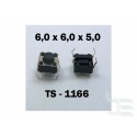 Microbutton (tact switch) TS-1166, 6x6x5mm, THT mounting