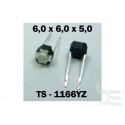 Microbutton (tact switch) TS-1166YZ, 6x6x5mm, THT mounting