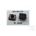 Microbutton (tact switch) TS-1212F, 12x12x7.3mm, SMT mounting