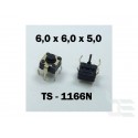 Microbutton (tact switch) TS-1166N, 6x6x5mm, THT mounting