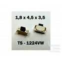 Microbutton (tact switch) TS-1224VW, 1.8x4.5x3.5mm, SMT mounting