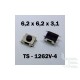 Microbutton (tact switch) TS-1262V-4, 6.2x6.2x3.1mm, SMT mounting