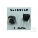 Microbutton (tact switch) TS-1166Z, 6x6x5mm, THT mounting