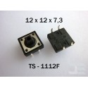 Microbutton (tact switch) TS-1112F, 12x12x7.3mm, THT mounting