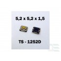 Microbutton (tact switch) TS-1252D, 5.2x5.2x1.5mm, SMT mounting