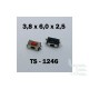 Microbutton (tact switch) TS-1246, 3.8x6x2.5mm, SMT mounting